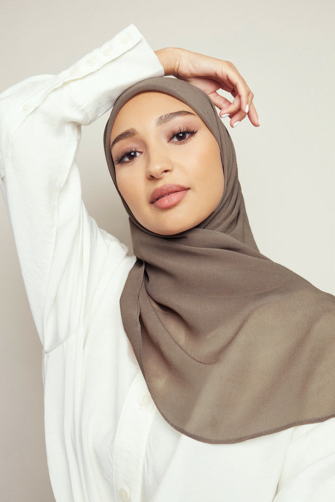 Flint Rough Cupro Chiffon Hijab