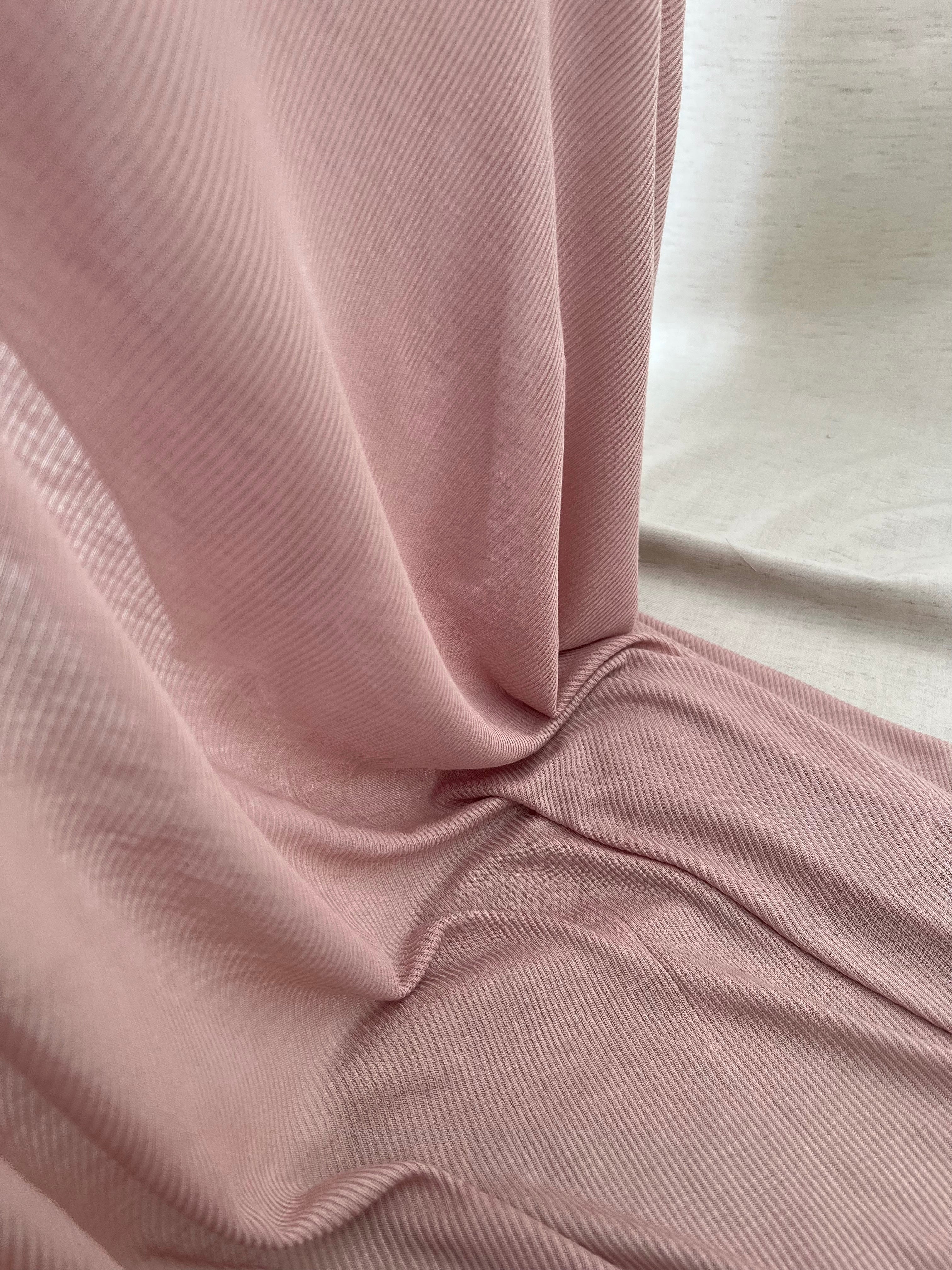 Dusty Pink Ribbed Jersey Hijab