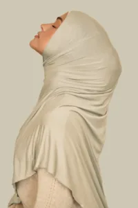 Warm grey bamboo jersey hijab
