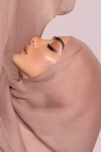 Dusty Pink Crinkled Silk Chiffon Hijab
