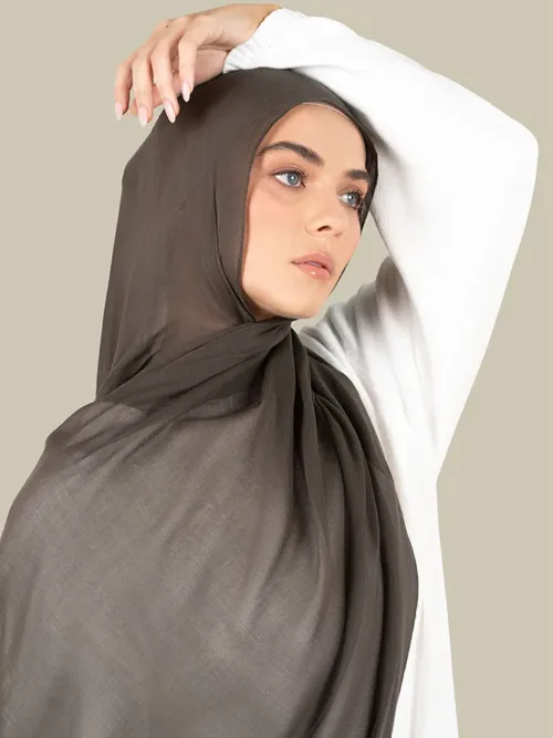 Charcoal cotton Modal Hijab