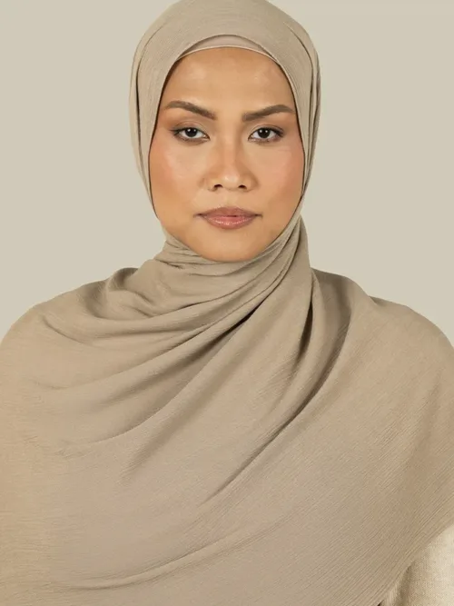 Dark Sand Woven Hijab