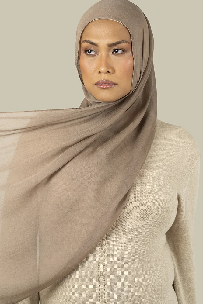 Almond Fine Weave Modal Hijab