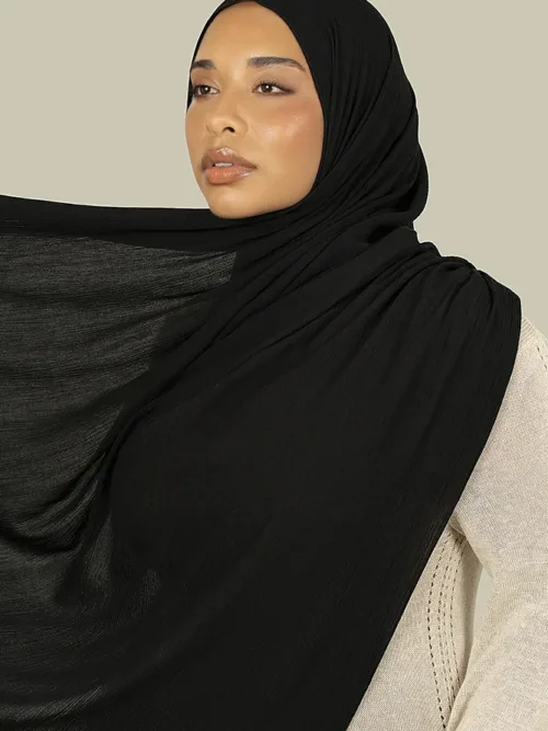 Black Woven Hijab