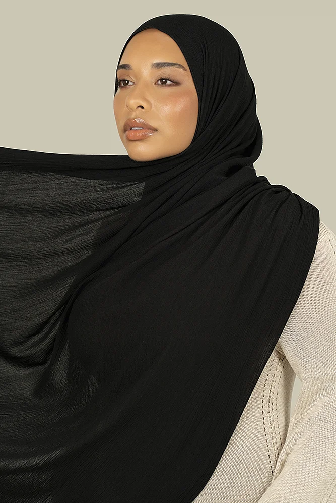 Black Woven Hijab