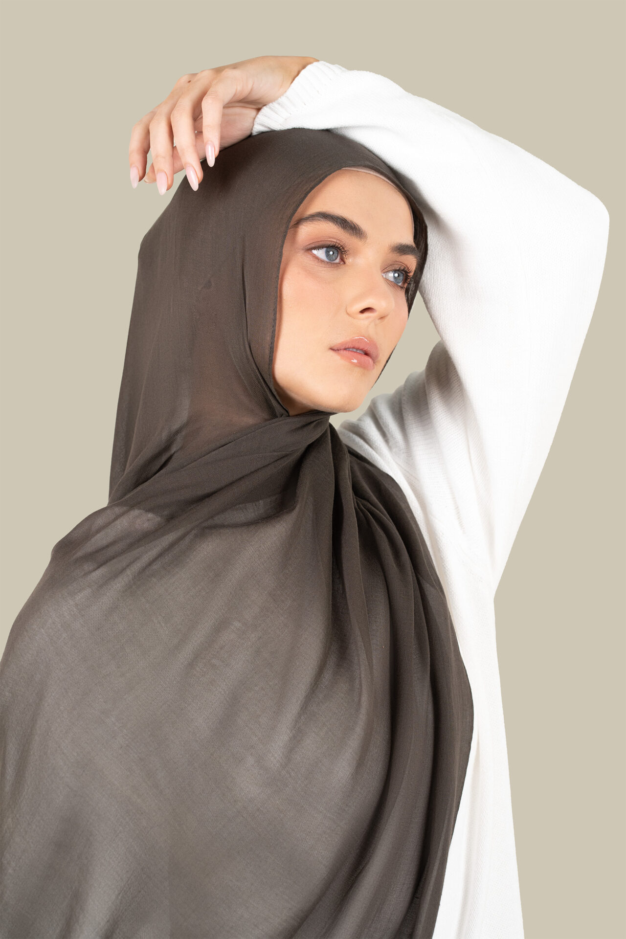 Charcoal Cotton Modal Hijab