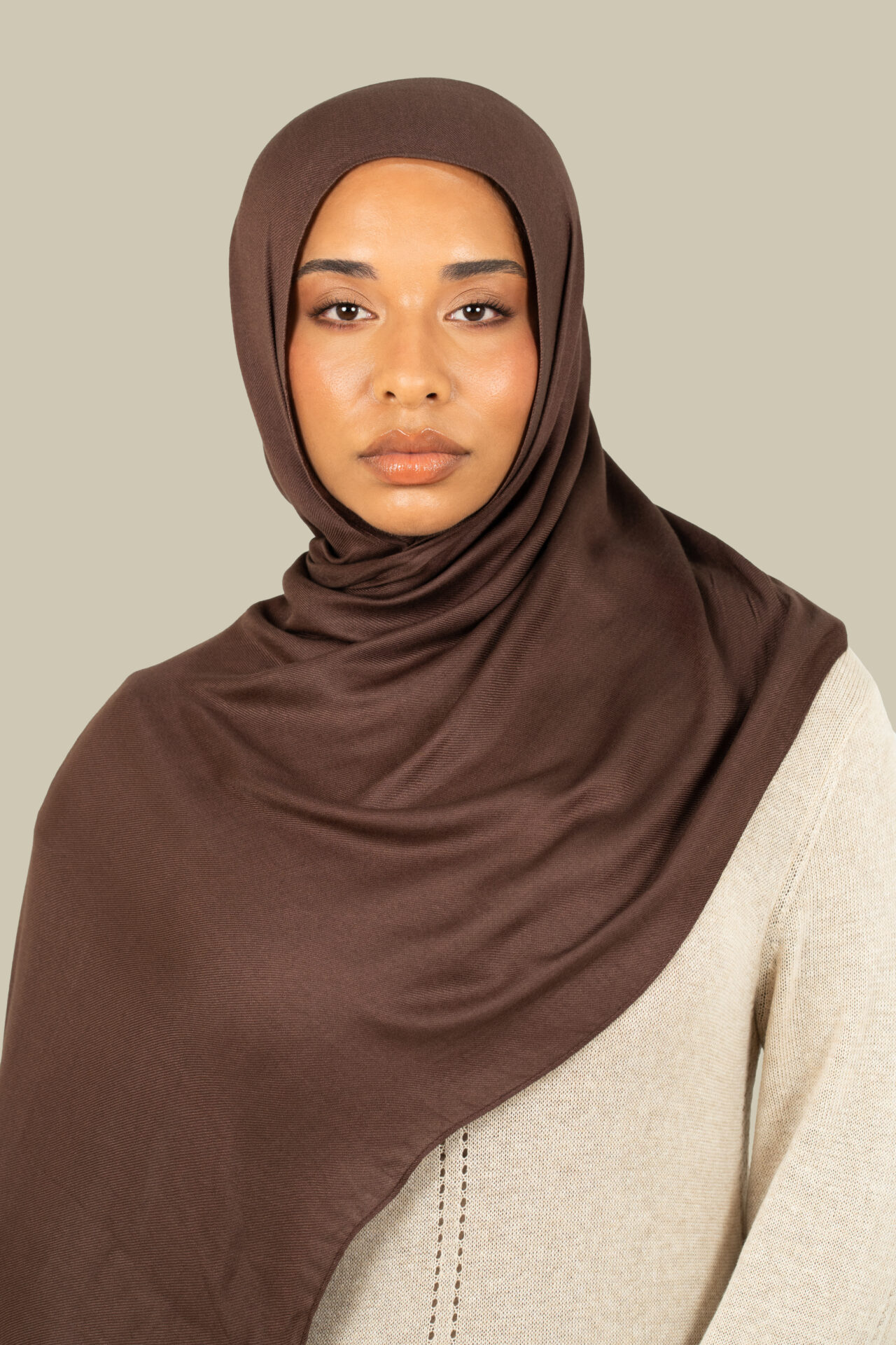 Chocolate Modal Twill Hijab