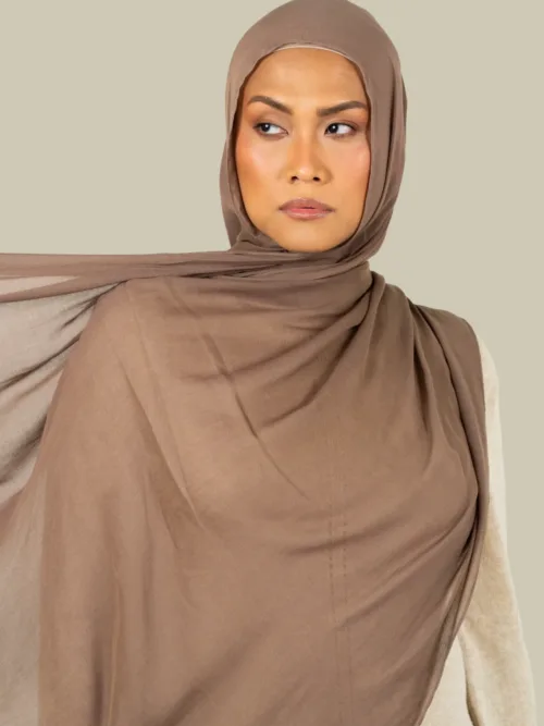 Coffee Cotton Modal Hijab