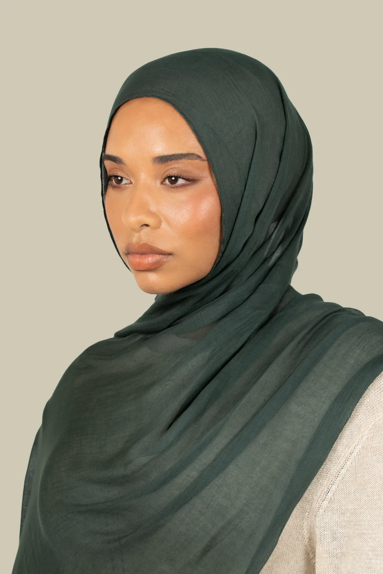Deep Emerald Fine Weave Modal Hijab