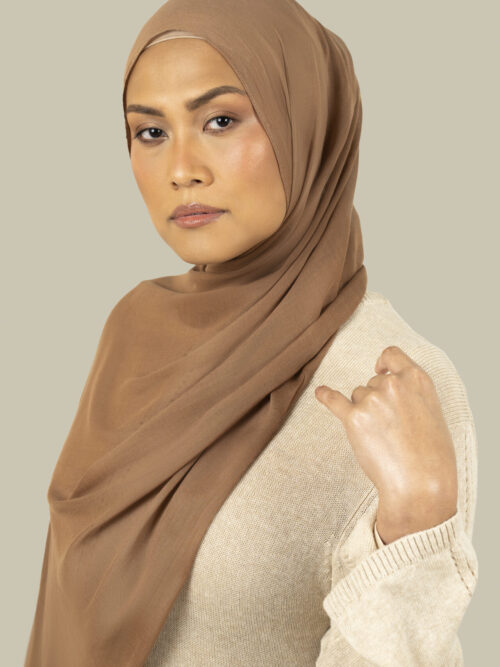 Earthy Peach Cotton Modal Hijab