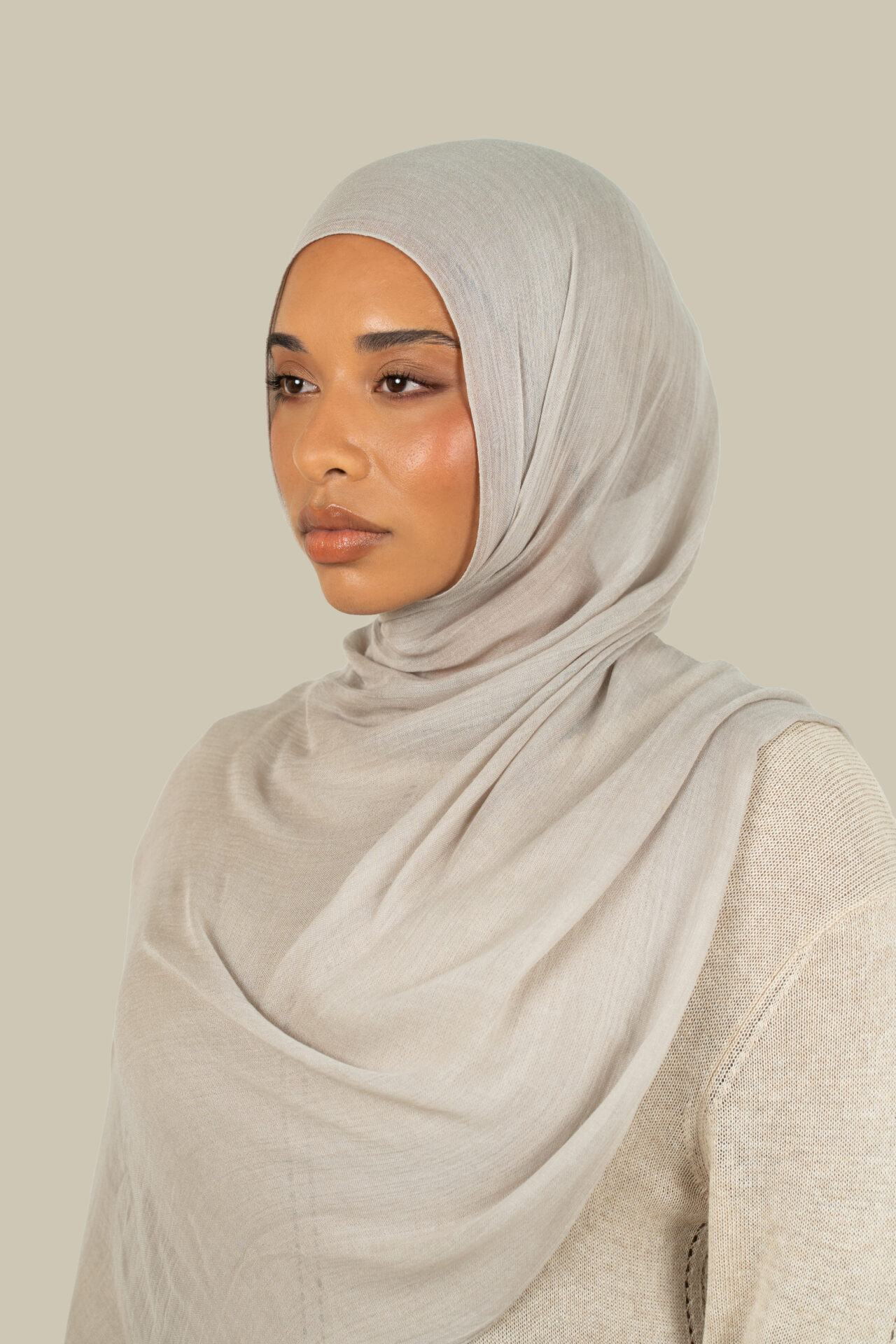 Feather Grey Modal Silk Hijab