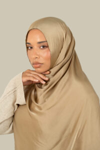 Gold Silk Satin Hijab
