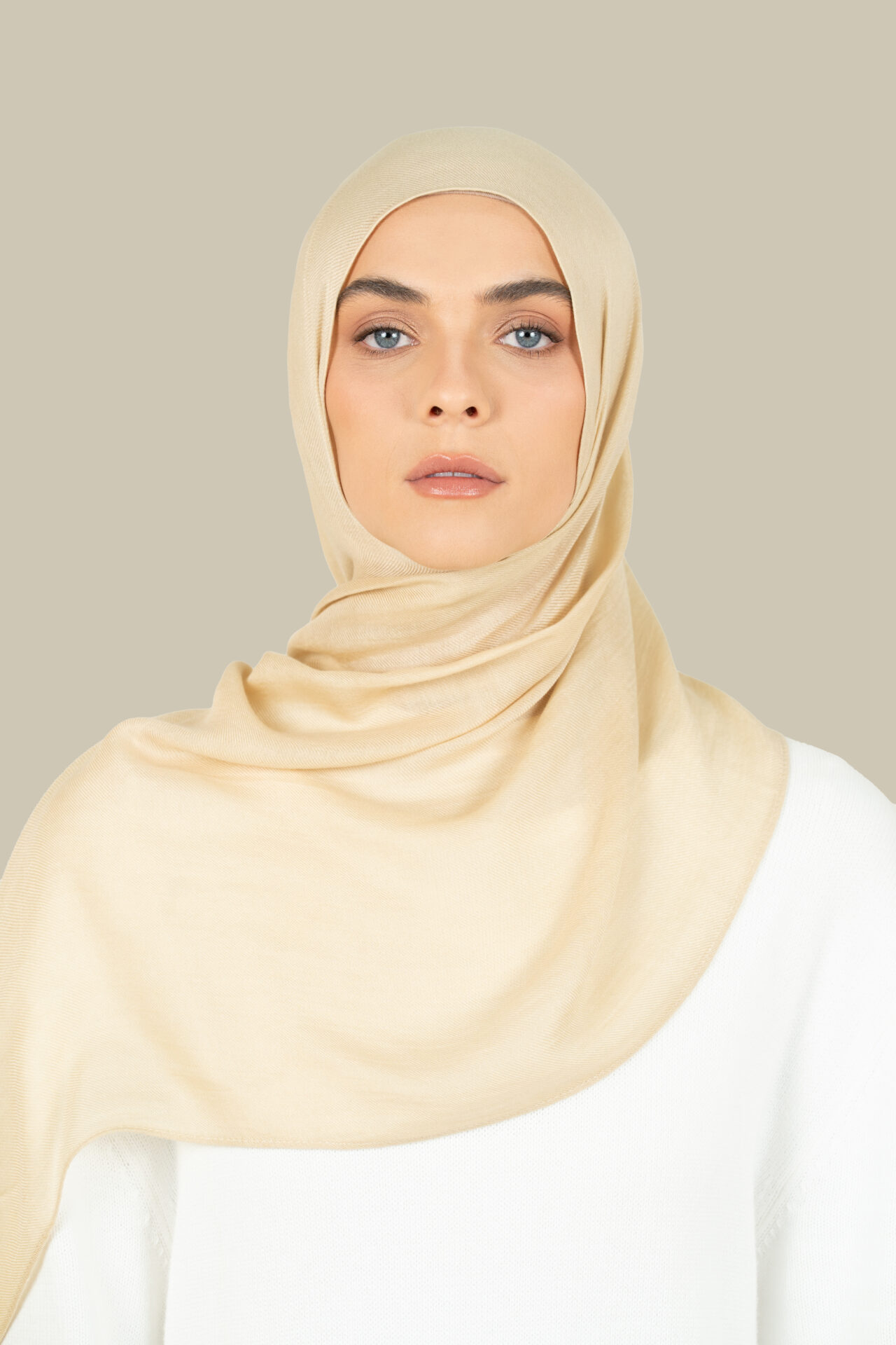 Ivory Modal Twill Hijab