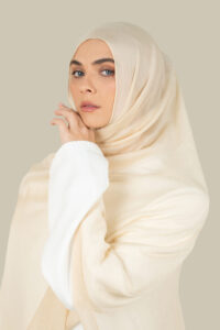 Ivory Silk Chiffon Hijab