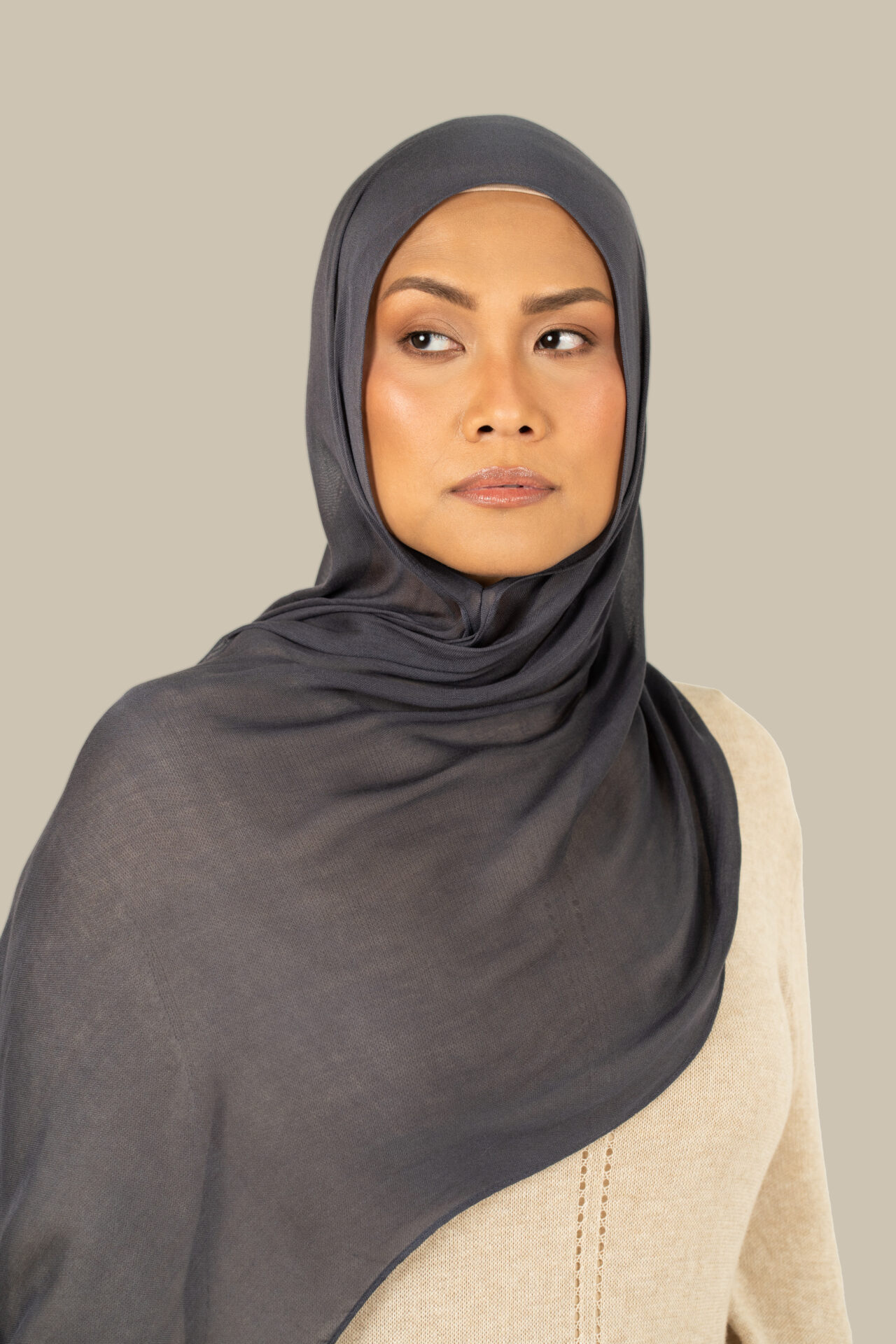 Navy Tight Weave Hijab