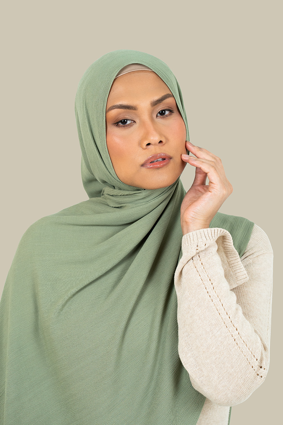 Laurel Green Woven Hijab