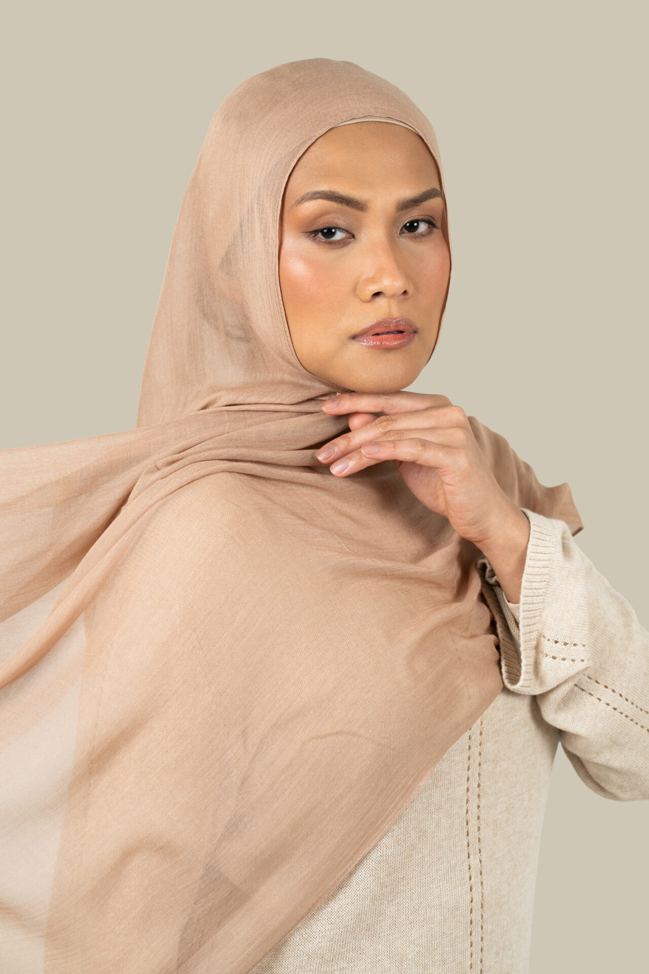 Matte Blush Modal Silk Hijab