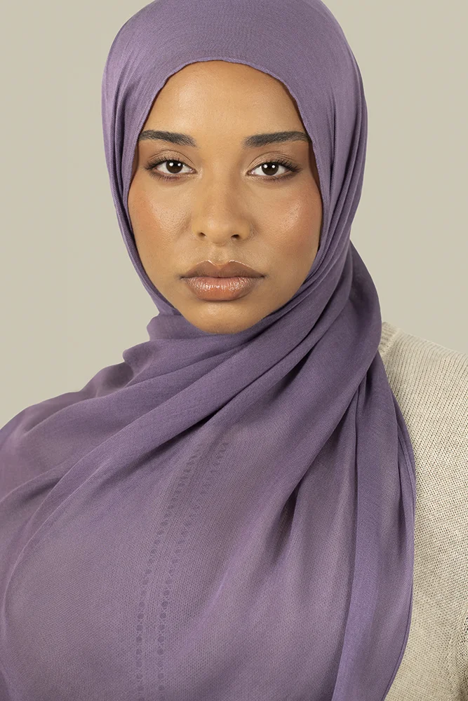 Matte Cobalt Purple Tight Weave Hijab