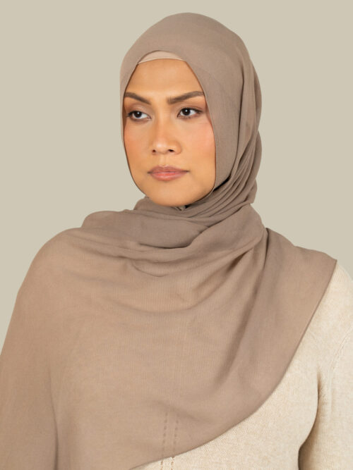 Mocha Silk Georgette Hijab