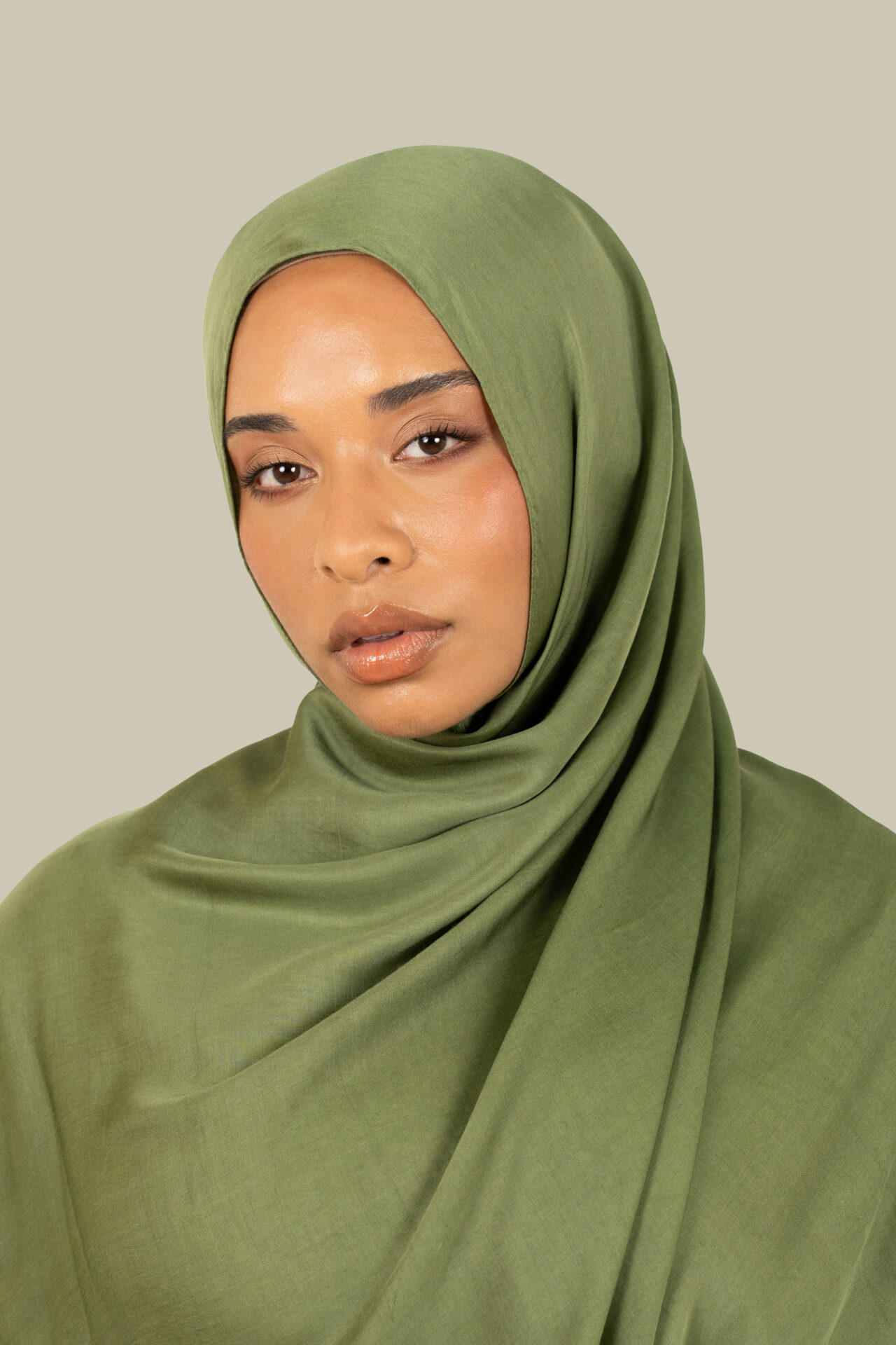 Moss Modal Satin Hijab