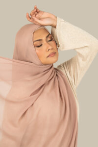 Rose Pink Silk Georgette Hijab