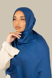 Royal Blue Modal Satin Hijab