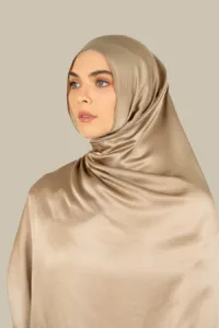 Sand Silk Satin Hijab