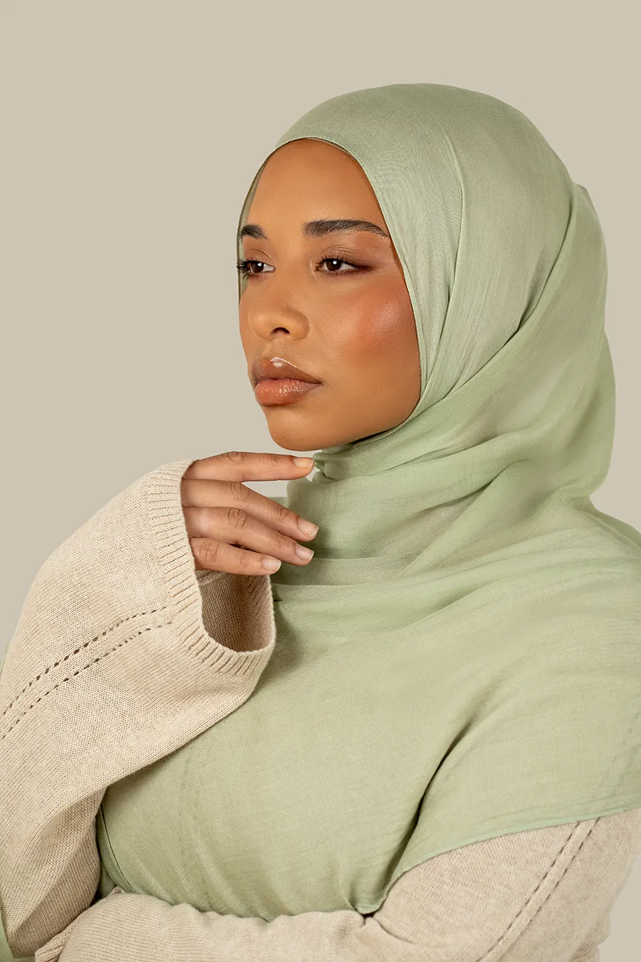 Soft Sage Fine Weave Modal Hijab