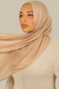 Warm Nude Modal Twill Hijab