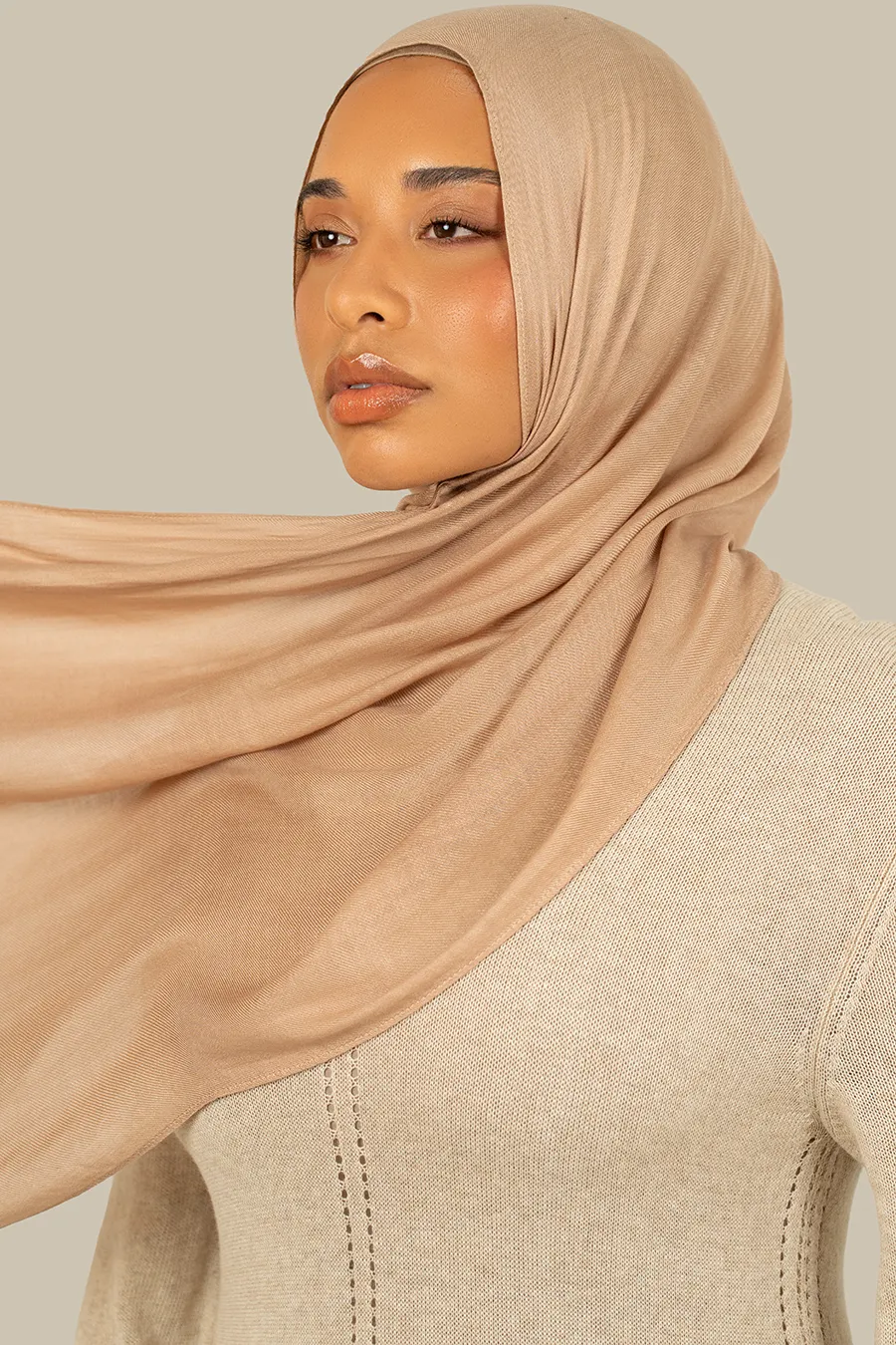 Warm Nude Modal Twill Hijab