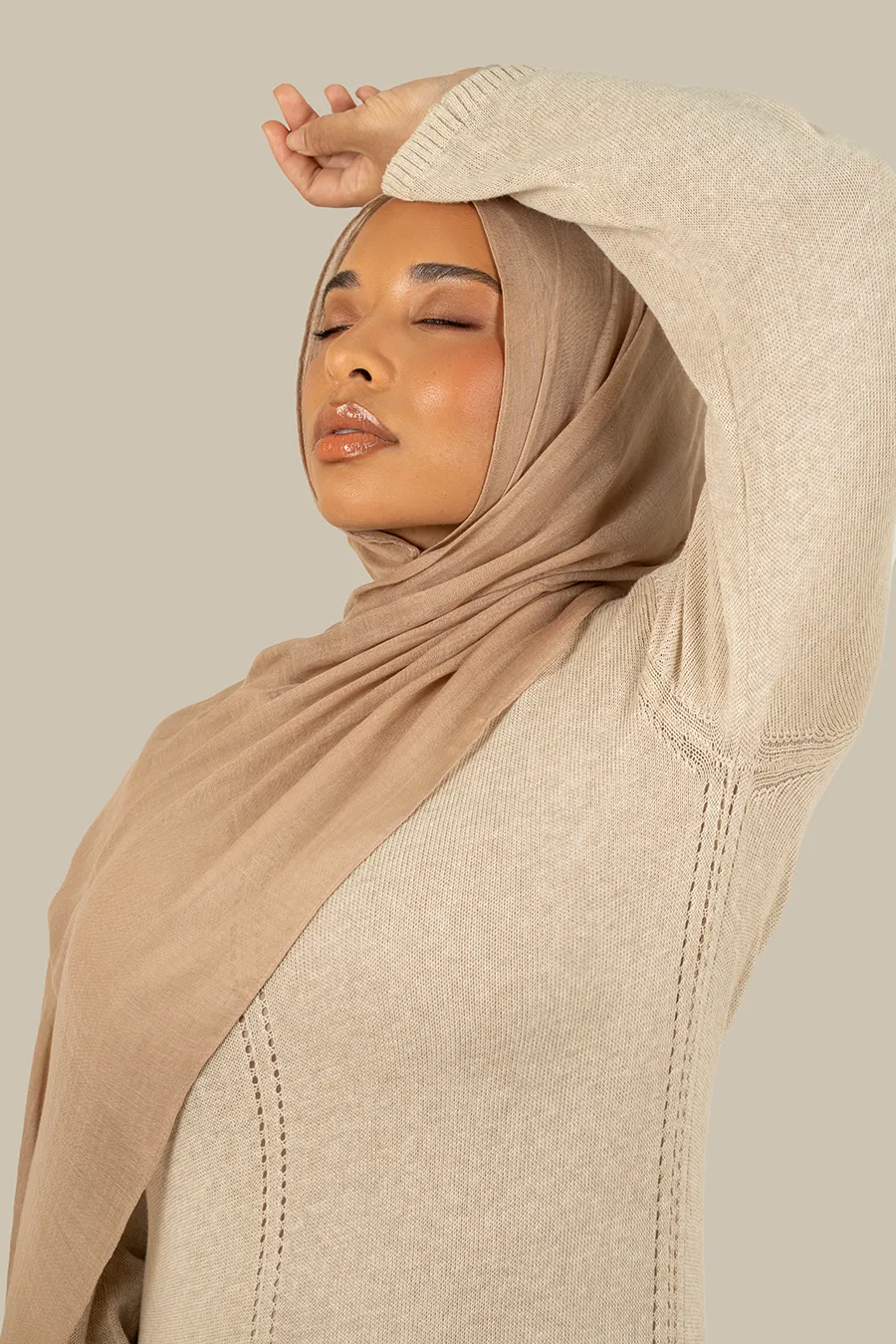 Warm Sand Cotton Modal Hijab