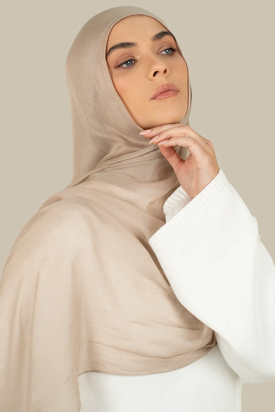 Warm Stone Fine Weave Modal Hijab
